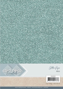 Card Deco Essentials Glitter Paper CDEGP020 Mint