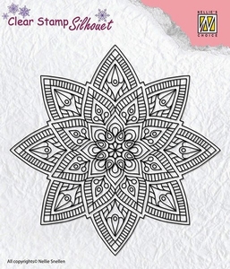 Nellie's Choice Silhouet clear stamp SIL040 Mandala-2