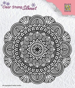 Nellie's Choice Silhouet clear stamp SIL041 Mandala-3