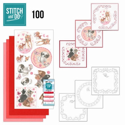 Stitch and Do borduursetje STDO100 Playful Pets