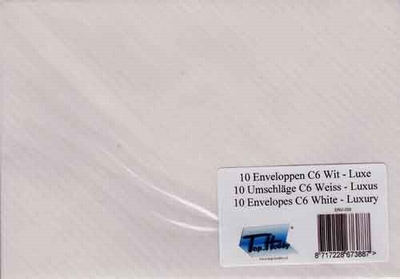 10 C6 Enveloppen TH ENV-308 Wit met luxe golf / gegomde klep