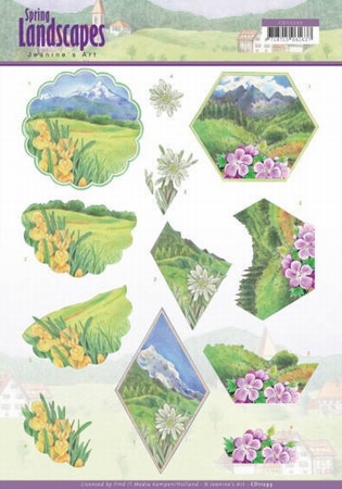 3D Knipvel Jeanine's Art CD11293 Landscapes Spring Mountains