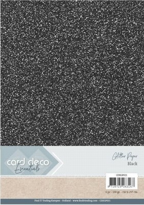Card Deco Essentials Glitter Paper CDEGP021 Black