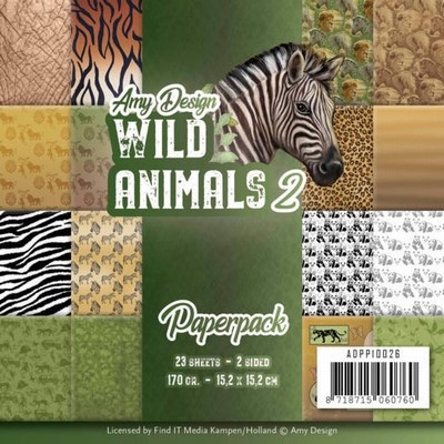 Amy Design Paperpack ADPP10026 Wild Animals 2
