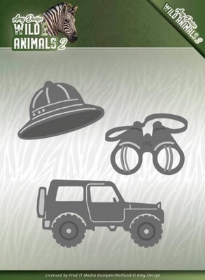 Amy Design Dies ADD10176 Wild Animals 2 On a Safari/jeep