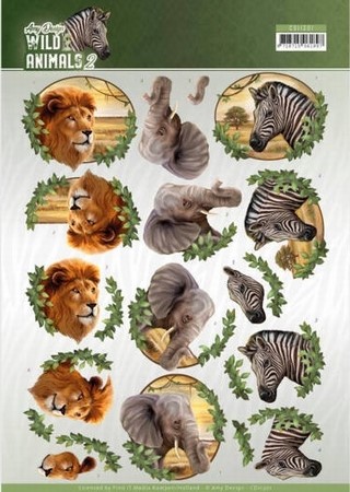 3D Knipvel Amy Design CD11301 Wild Animals 2 Africa
