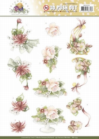 3D Stansvel Precious Marieke SB10353 Blooming Summer Flowers