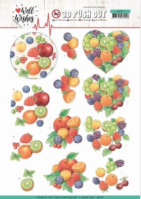 Jeanine's Art Well Wishes 3D Pushout SB10427 Fruits