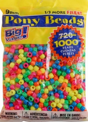 Darice Pony beads 06121-2-98 neon multi