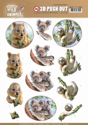 3D Pushout Amy Wild Animals Outback SB10444 Koala/luiaard