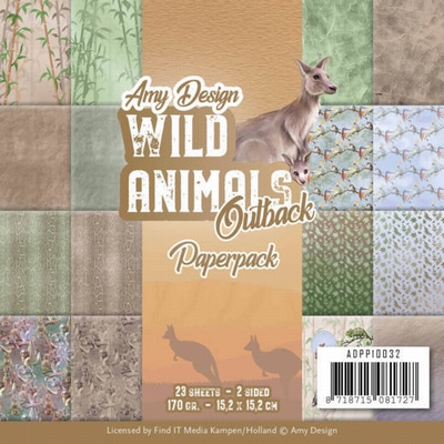 Amy Design Paperpack ADPP10032 Wild Animals Outback