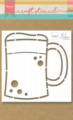 MD Craft Stencil PS8063 Beer mug/bierpul by Marleen