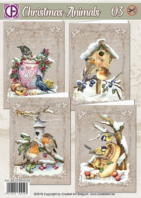 Creatief Art RE2530-0102 Reddy Christmas Animals 03 Vogels