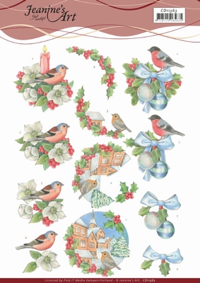 3D Knipvel Jeanine's Art CD11363 Christmas Birds/landschap