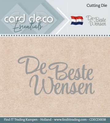 Card Deco Cutting Dies Tekst CDECD0038 De Beste Wensen