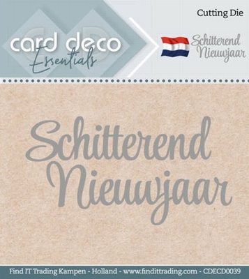 Card Deco Cutting Dies Tekst CDECD0039 Schitterend Nieuwjaar