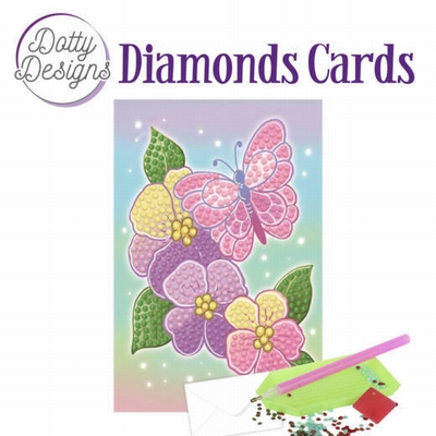 Dotty Designs Diamonds Cards DDDC1012 Purple Flowers - bloem