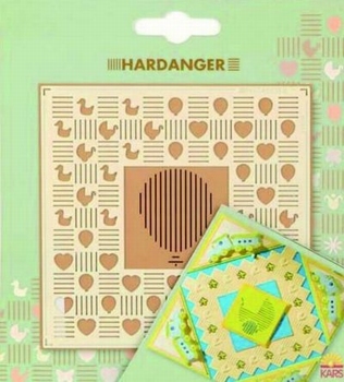 MD Hardhanger Borduur-embossingmal HD011 Frame hart/baby