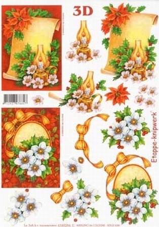 A4 Knipvel Le Suh Kerst 4169296 Poinsettia/helleborus/hulst