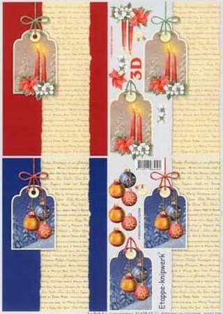 A4 Knipvel Le Suh Kerst 4169547 Kaart met label