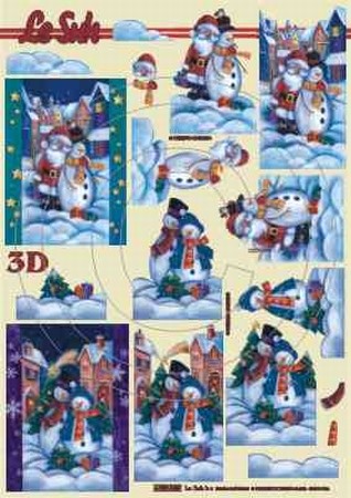 A4 Knipvel Le Suh Kerst 4169848 Kerstman/sneeuwman