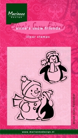 MD clear stamps EC0085 Eline's Snow friends Penguin