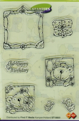 Clear stamps Card Deco Stampies ST10003 Happy Birthday
