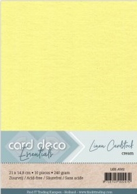 Card Deco Linnenkarton A5 BLKG-A502 Créme/ivoor