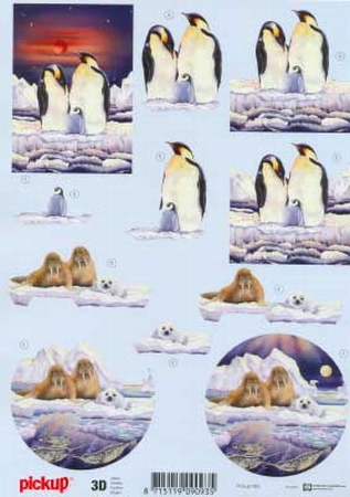 3D Knipvel Pick UP Pu065 Dieren/pinguins-walrussen
