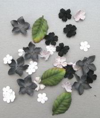 Paper Flowers Marianne D CP8920 black & white/zwart wit