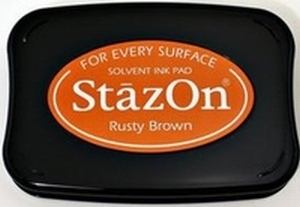 Stempelkussen StazOn 042 rusty brown/roest bruin