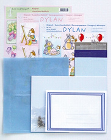 LeCreaDesign Sticker-O-Stitch Dylan 61.4420 kit Blauw
