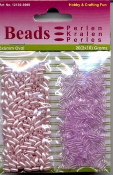 Hobby & Crafting duo Oval Beads Pearl & Gloss 05 lilac/lila