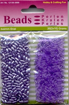 Hobby & Crafting duo Oval Beads Pearl & Gloss 09 purple